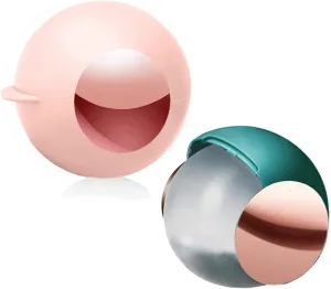 2 Pack Reusable Gel Lint Roller Ball for Pet Hair, MUEDRT Washable Small Lint Remover for Clothes, Portable Sticky Pet Hair Remover for Clothes Traveling Essentials (Pink-Green 2colors)