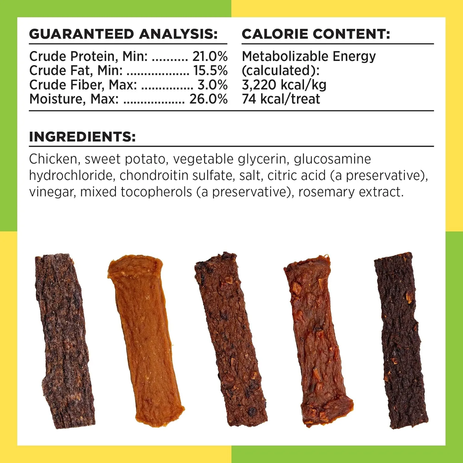 BIXBI Hip & Joint Support Chicken Jerky Dog Treats, 5 oz - USA Made Grain Free Dog Treats - Glucosamine, Chondroitin for Dogs - High in Protein, Antioxidant Rich, Whole Food Nutrition, No Fillers