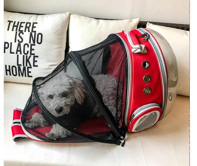Bubble Pet Sightseeing Backpack: Portable And Stylish Carrier For Small Animals by Dog Hugs Cat