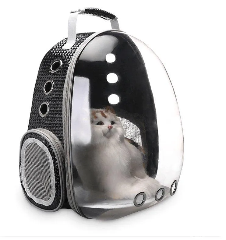 Bubble Pet Sightseeing Backpack: Portable And Stylish Carrier For Small Animals by Dog Hugs Cat