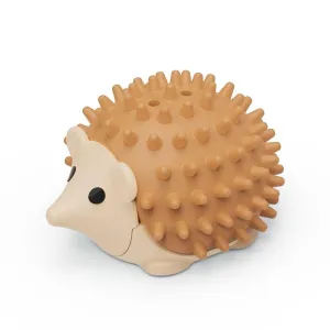 Cat Toy Interactive Hedgehog Grooming Brush with Catnip Ball, Self-Play Scratcher (Coffee color)