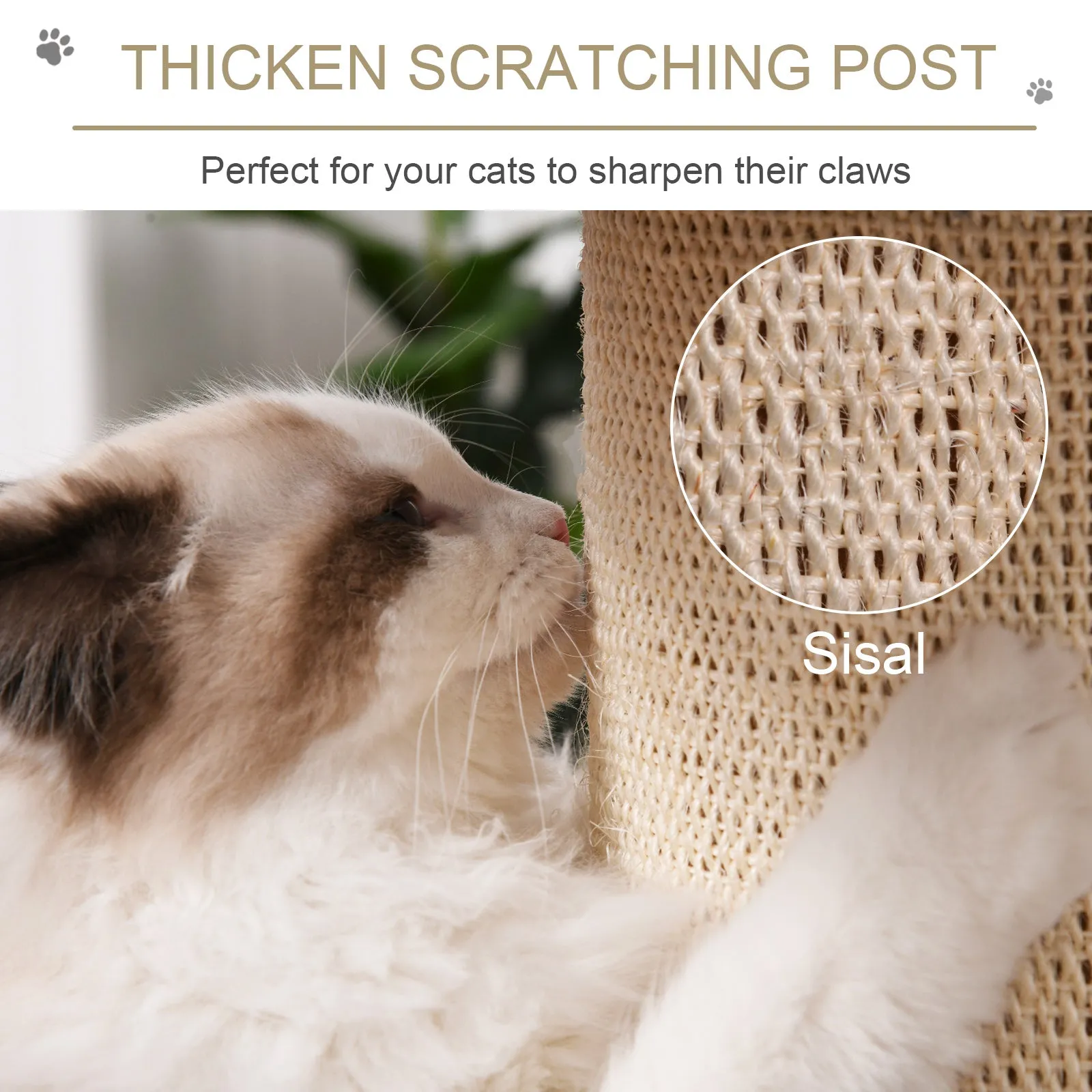 Cat Tree Kitten Tower Activity Centre w/ Sisal Scratching Post Condo Perches