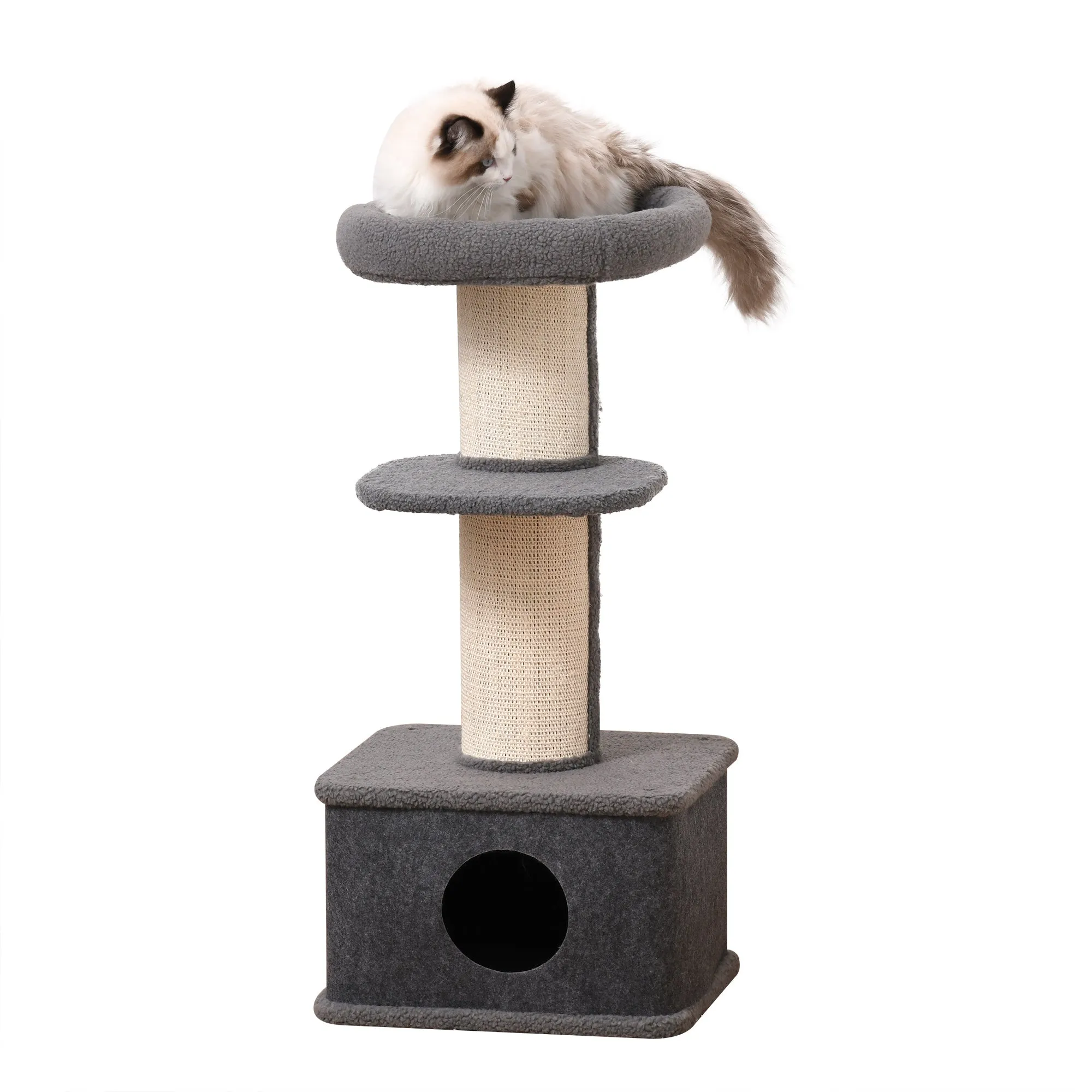 Cat Tree Kitten Tower Activity Centre w/ Sisal Scratching Post Condo Perches