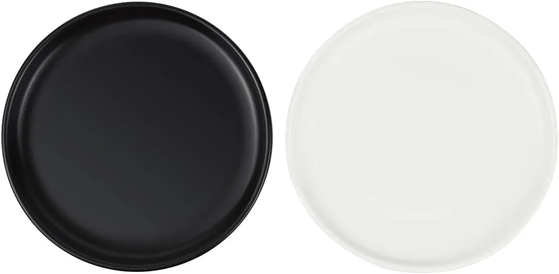 Ceramic Shallow Cat Dish 6 inch, Whisker Fatigue Free Cat Food Bowls, Wide and Small Pet Plate for Kitten and Kitty, Short Legged Munchkin Cat