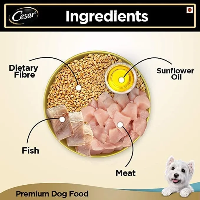 Cesar Tuna with White Meat Fish & Vegetables Adult Dog Wet Food