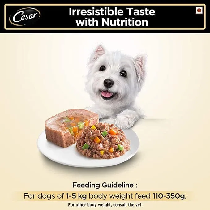 Cesar Tuna with White Meat Fish & Vegetables Adult Dog Wet Food