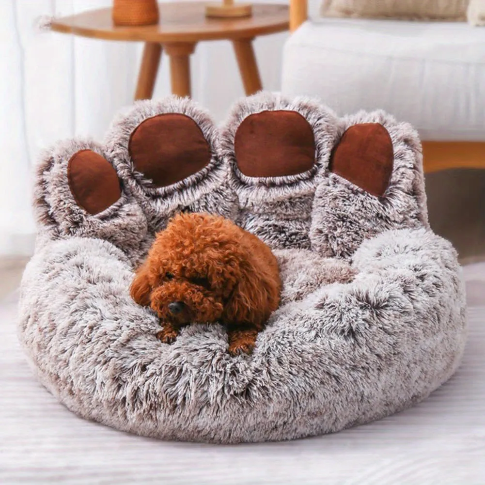 Cute Bear Paw Shape Comfortable Cozy Beds For Dog & Cats