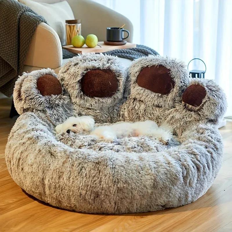 Cute Bear Paw Shape Comfortable Cozy Beds For Dog & Cats