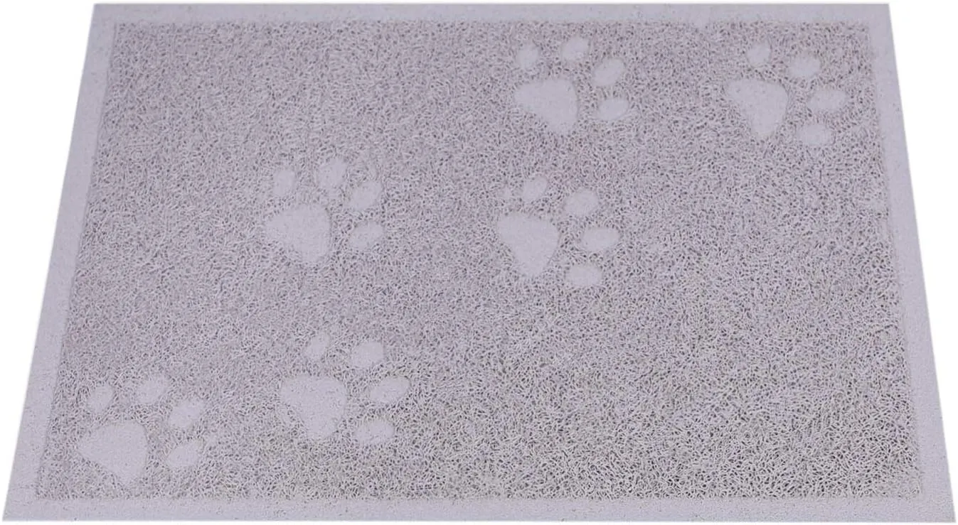 Darkyazi Cat Litter Box Mat for Floor Litter Trapping Mat Non-Slip Backing, Scatter Control, Easy Clean, Water Resistant, Soft on Paws (15.75" x 11.75",Gray Sand)