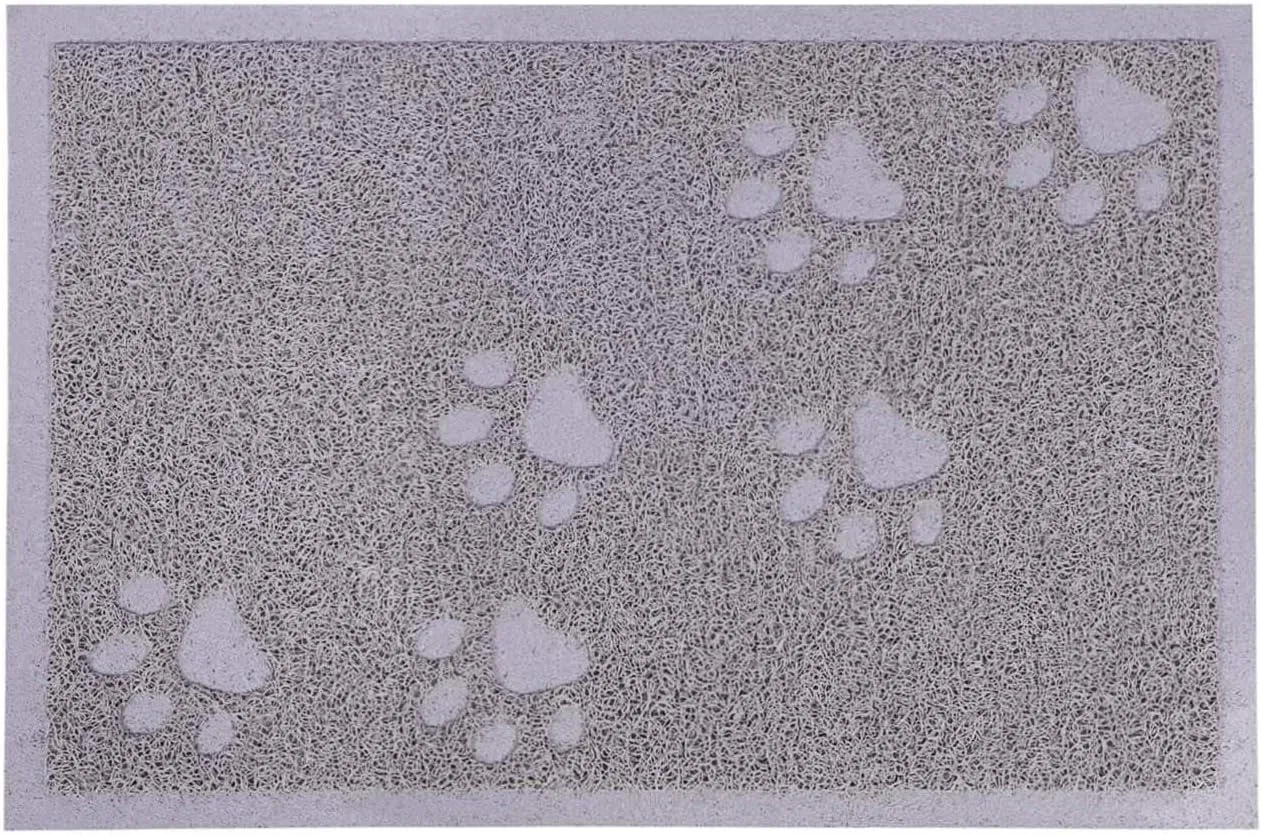 Darkyazi Cat Litter Box Mat for Floor Litter Trapping Mat Non-Slip Backing, Scatter Control, Easy Clean, Water Resistant, Soft on Paws (15.75" x 11.75",Gray Sand)