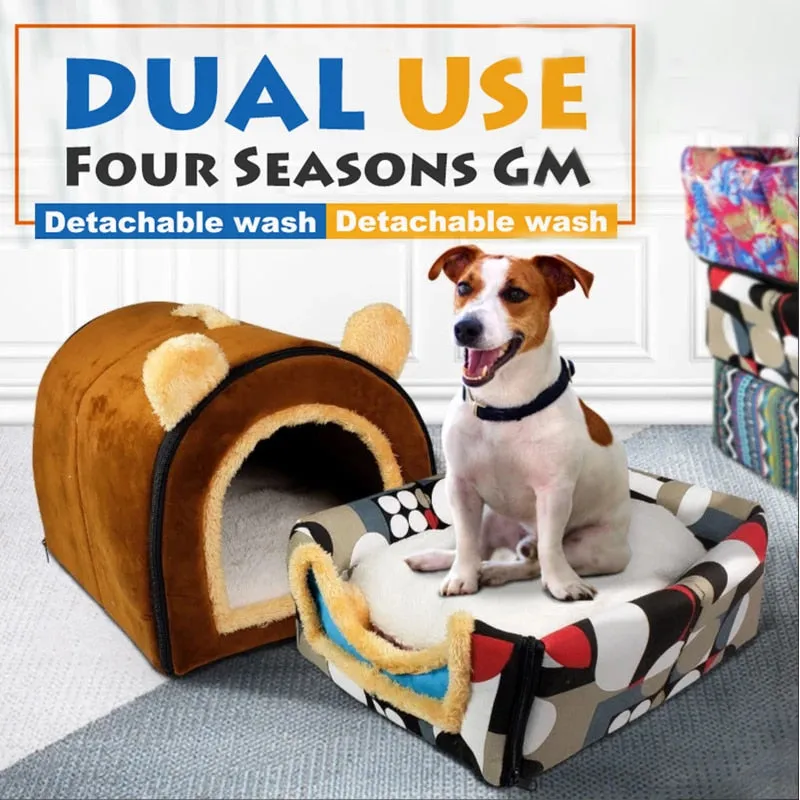 Foldable Dog Bed Pet House Sofa Nest
