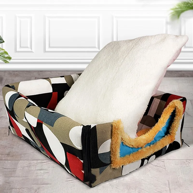 Foldable Dog Bed Pet House Sofa Nest