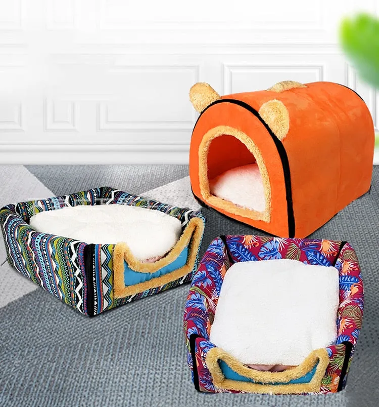 Foldable Dog Bed Pet House Sofa Nest