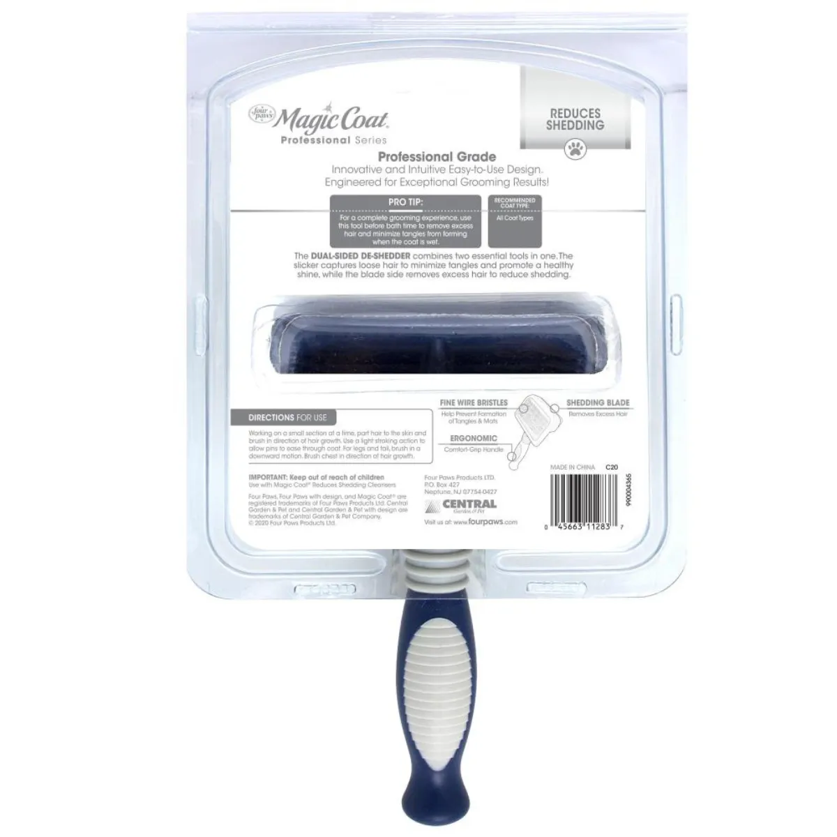 Four Paws Magic Coat Professional Series Dual-Sided Dog Deshedder