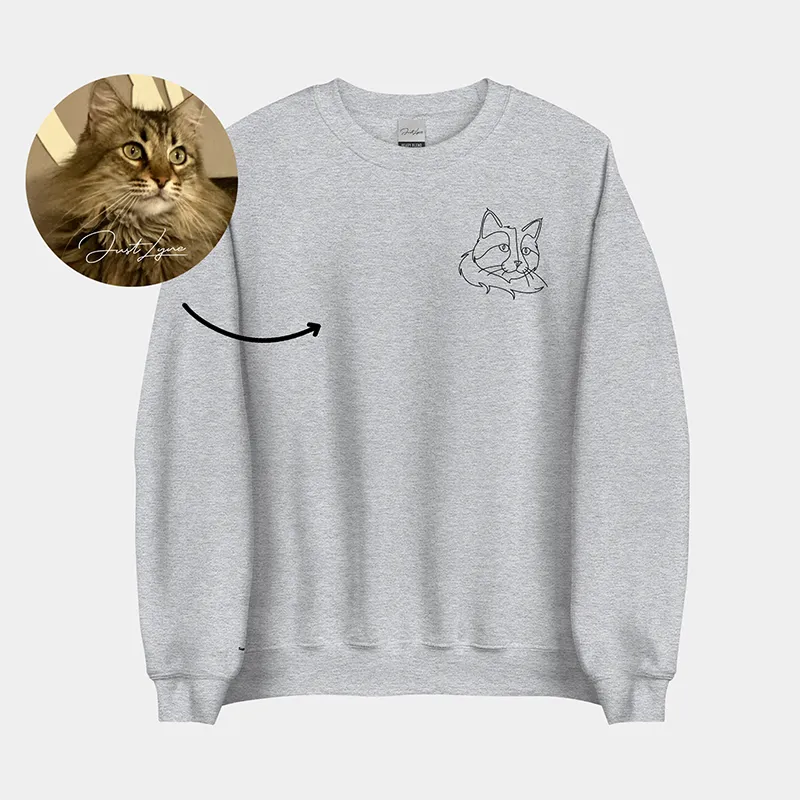 Gifts For Pet Custom Embroidered Sweatshirt and Hoodie