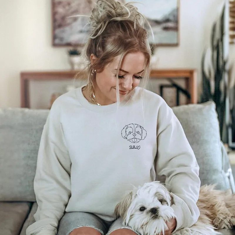 Gifts For Pet Custom Embroidered Sweatshirt and Hoodie