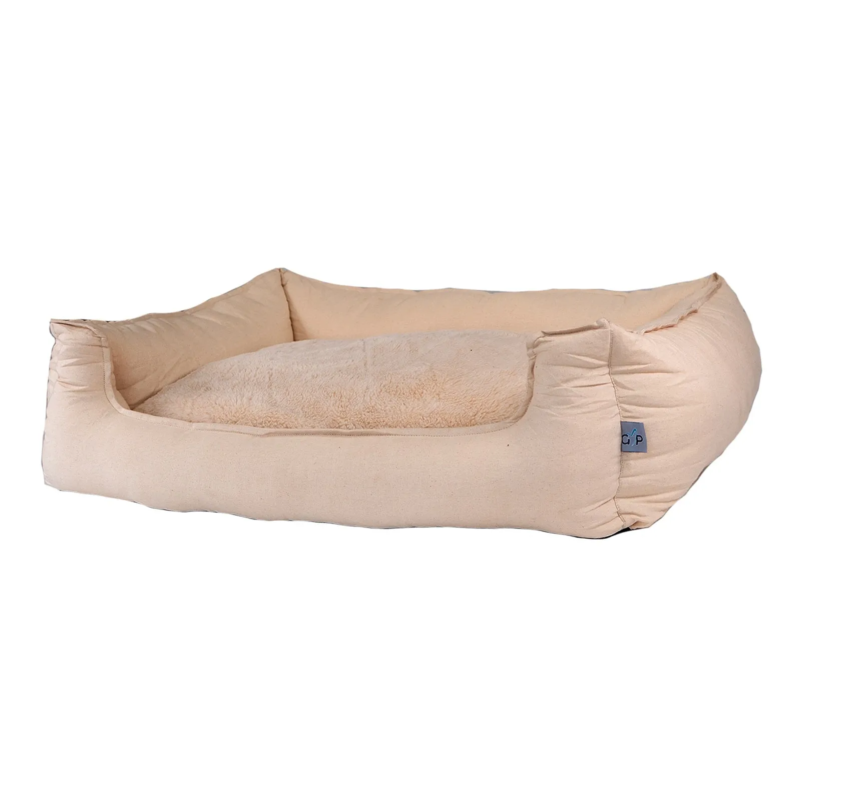 Gor Pets Natural Cotton Slumber Dog Bed Grey or Beige 4 Sizes