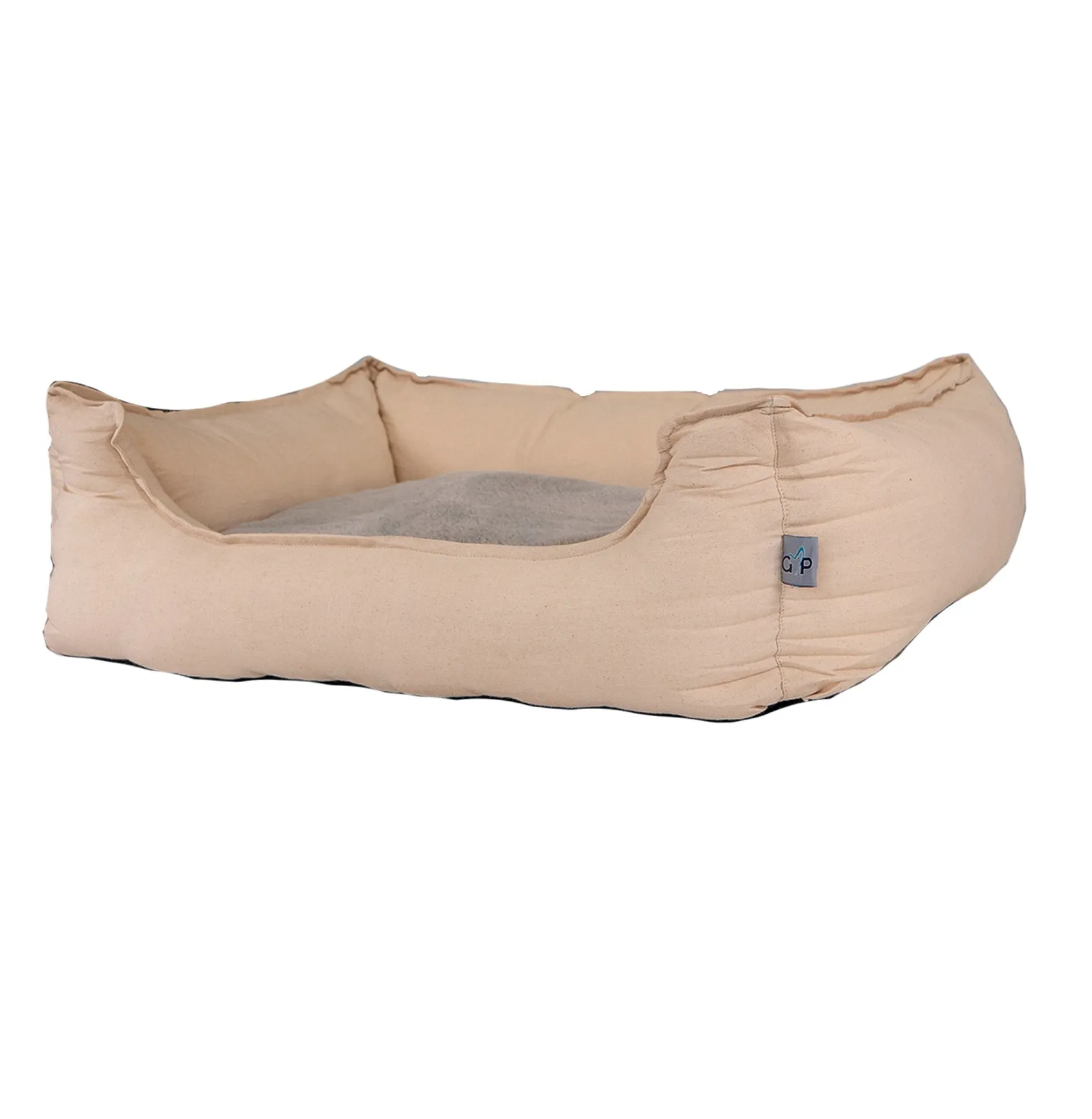 Gor Pets Natural Cotton Slumber Dog Bed Grey or Beige 4 Sizes