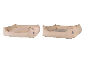 Gor Pets Natural Cotton Slumber Dog Bed Grey or Beige 4 Sizes