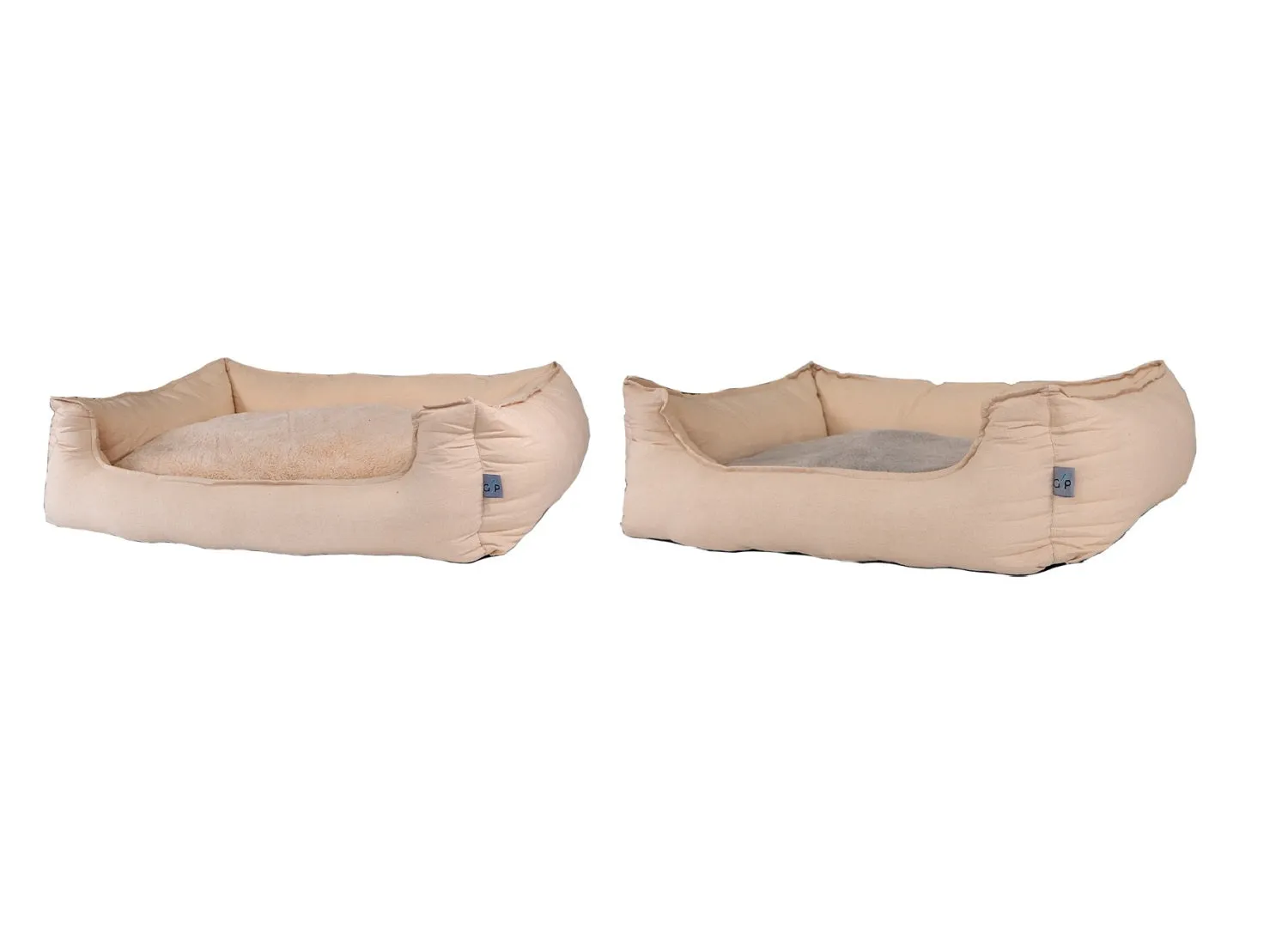 Gor Pets Natural Cotton Slumber Dog Bed Grey or Beige 4 Sizes