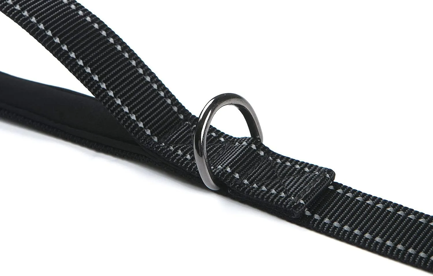 Heavy Duty Dog Leash for Medium to Large Dogs with Two Padded Handles 5FT, Double Handle Dog Leash (Black, 5 FT x 1" Wide)