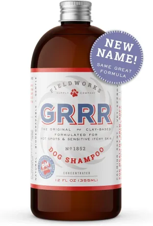 Heel 's New Name - GRRR. Same Great Product from The Makers of Moosh  Natural Dog Shampoo with Lavender Essential Oils for Itchy Skin,Hot Spots, and Pet Odor, Grooming Shampoo, Concentrated12 Ounces