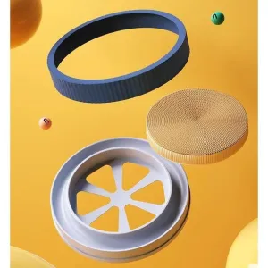 HOOPET Round Cat Scratch Plate (Mist Grey Blue) XL As photo 450mmX70mm