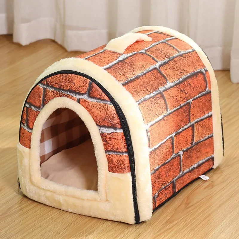 Indoor Foldable Dog House Cave
