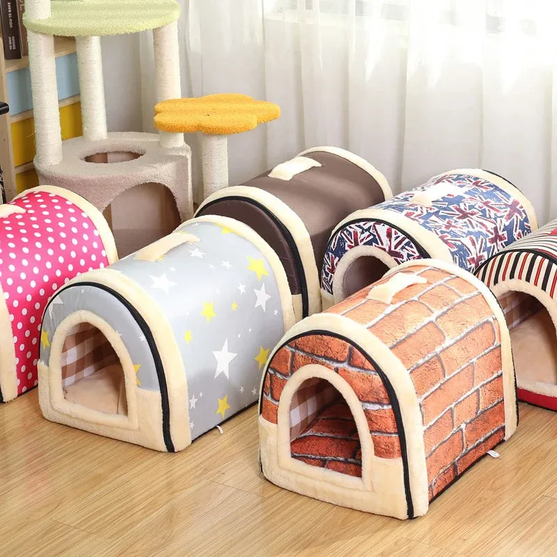 Indoor Foldable Dog House Cave