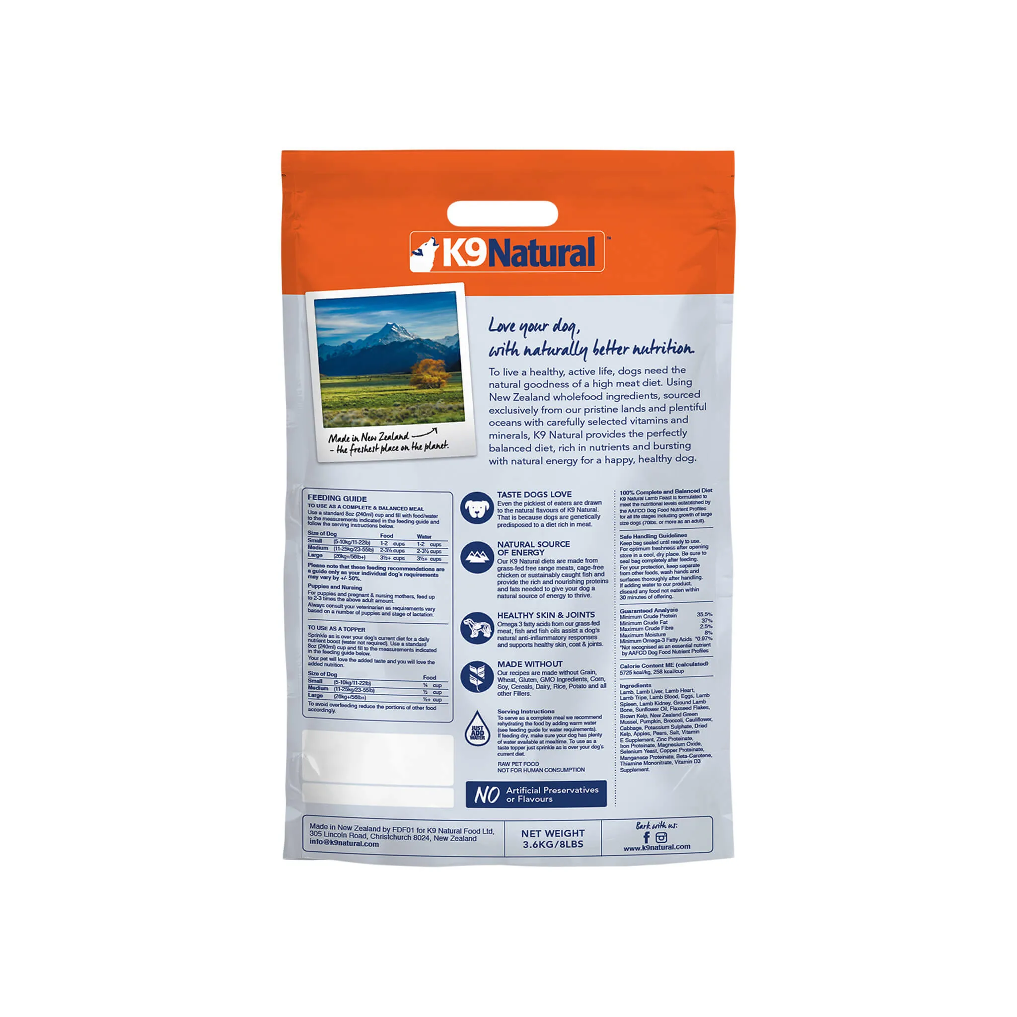 K9 Natural Freeze-Dried Dog Food