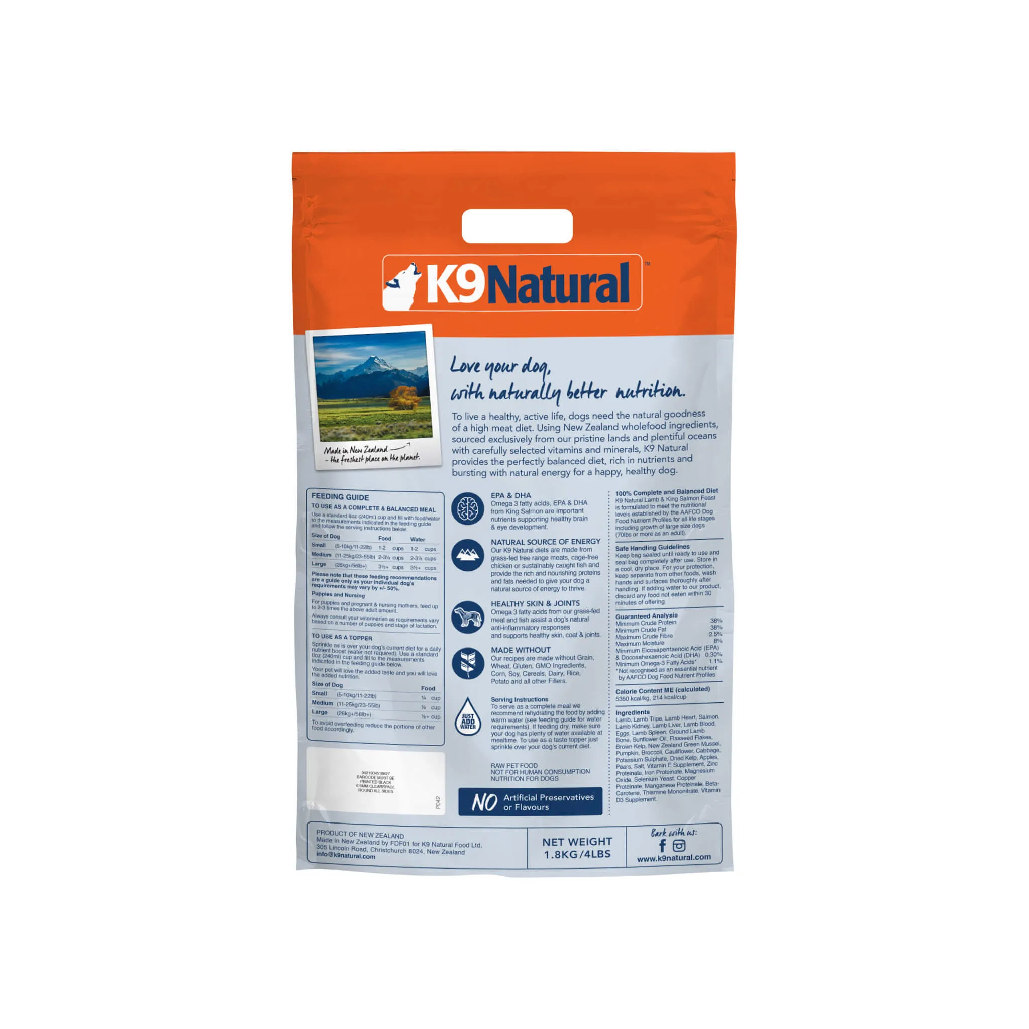 K9 Natural Freeze-Dried Dog Food