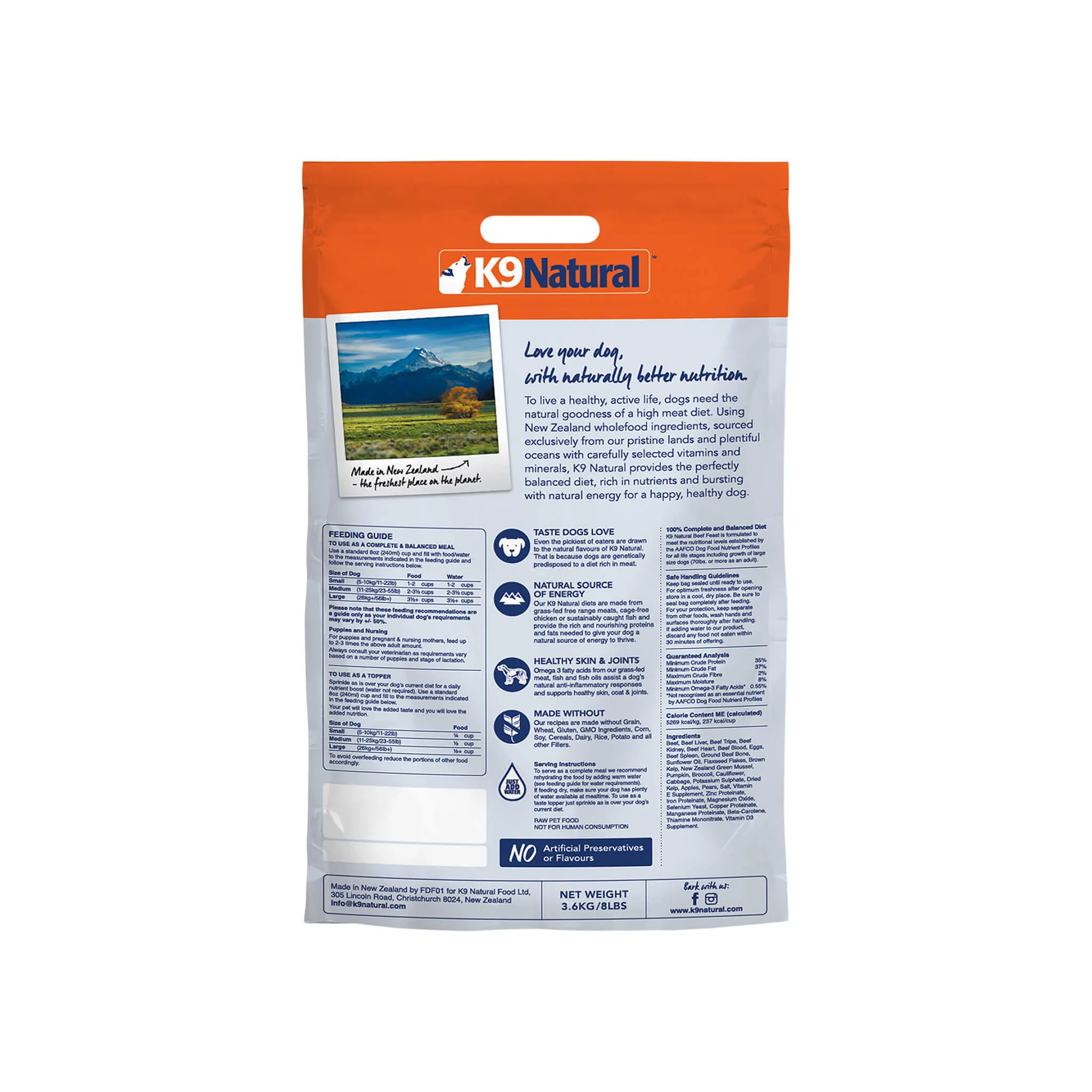 K9 Natural Freeze-Dried Dog Food