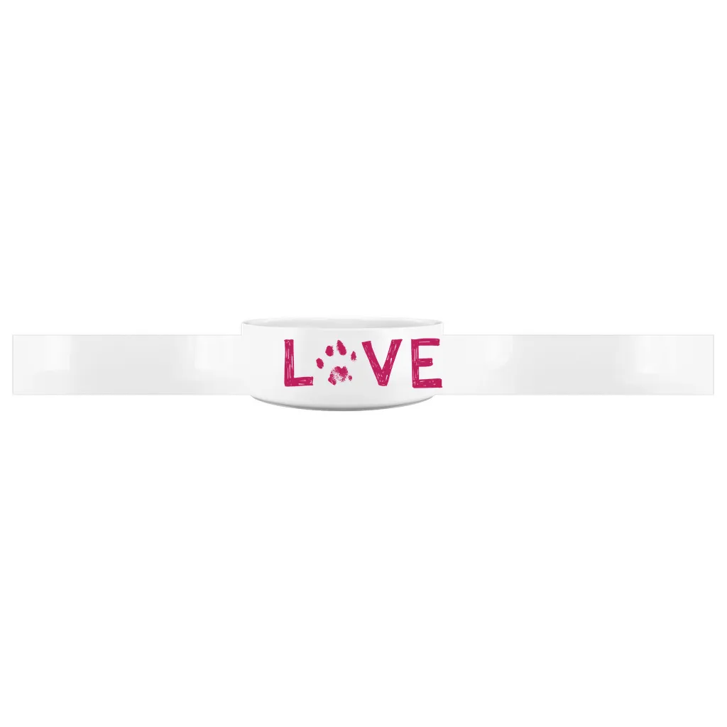 Love Pawprint Pet Bowls