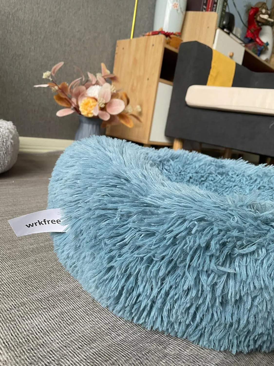 Marshmallow Cat Bed for Small New Born Kitten, Indoor Cats Plush Puppy Bed 15 Inches