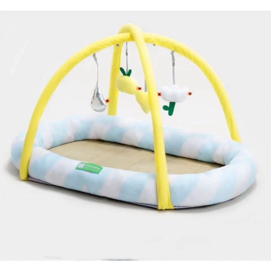 MEWOOFUN Natural Rush Hanging Toys Cat Bed