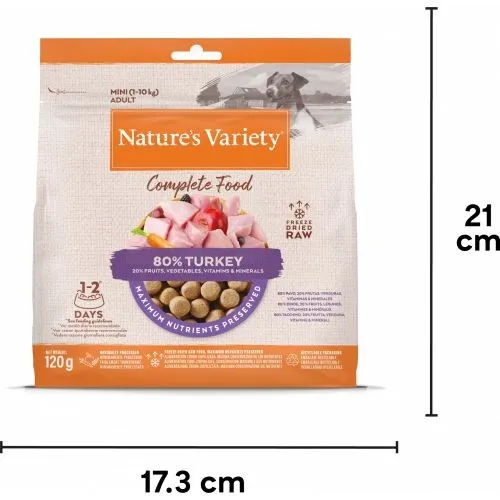 Nature's Variety Complete Freeze Dried Dog Food Turkey 120g