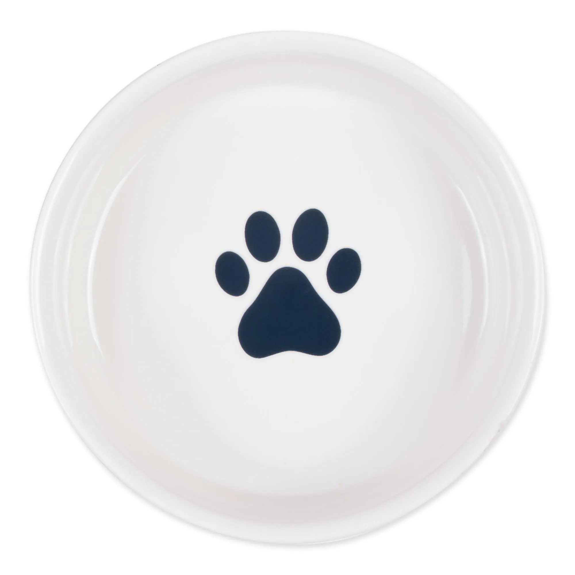 Navy Dog Show Pet Bowl Set/2, Medium - 1.5 C. Capacity