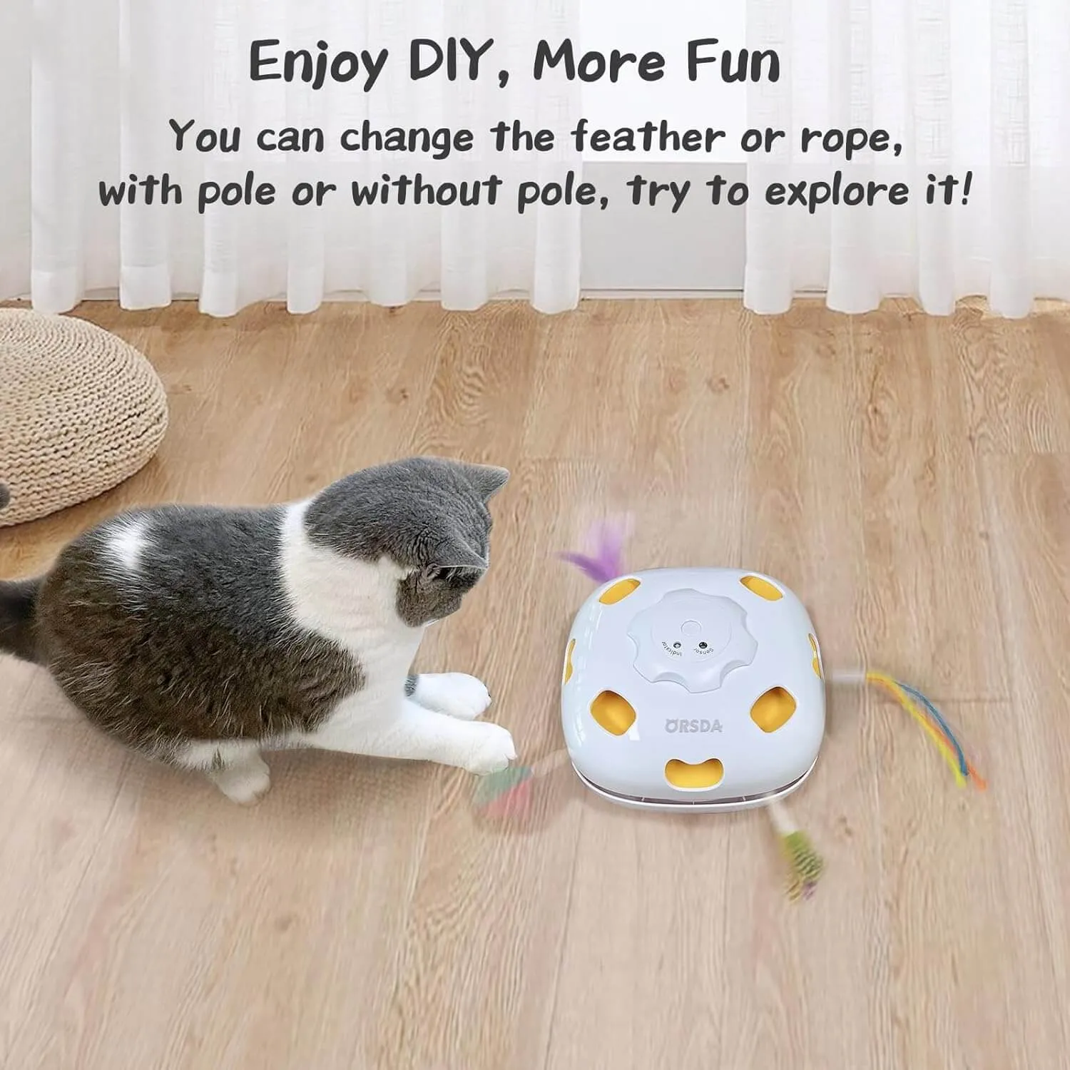 ORSDA 6Pcs Cat Toys Replacement Soft Ropes