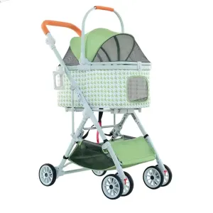 Pet Stroller - 3-in-1 Folding Travel Carrier for Dogs and Cats, Detachable Pet Basket, Car Seat, Lightweight and Collapsible Dog Cat Stroller for Small Pets, Waterproof and Safe