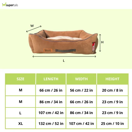 Petter World Ultra Luxury Micro Lounger Bed With Removable Sherpa for Dogs (Mocha Brown)