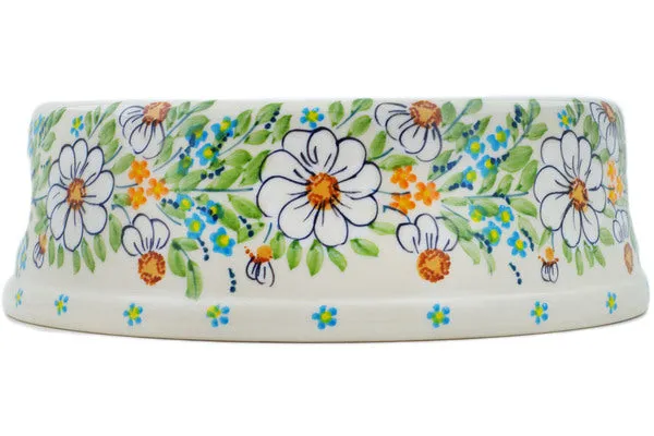 Polish Pottery 8" Pet Bowl Delicate UNIKAT