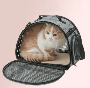 Portable Pet Travel Bag: One Shoulder Cat Litter Carrier by Dog Hugs Cat