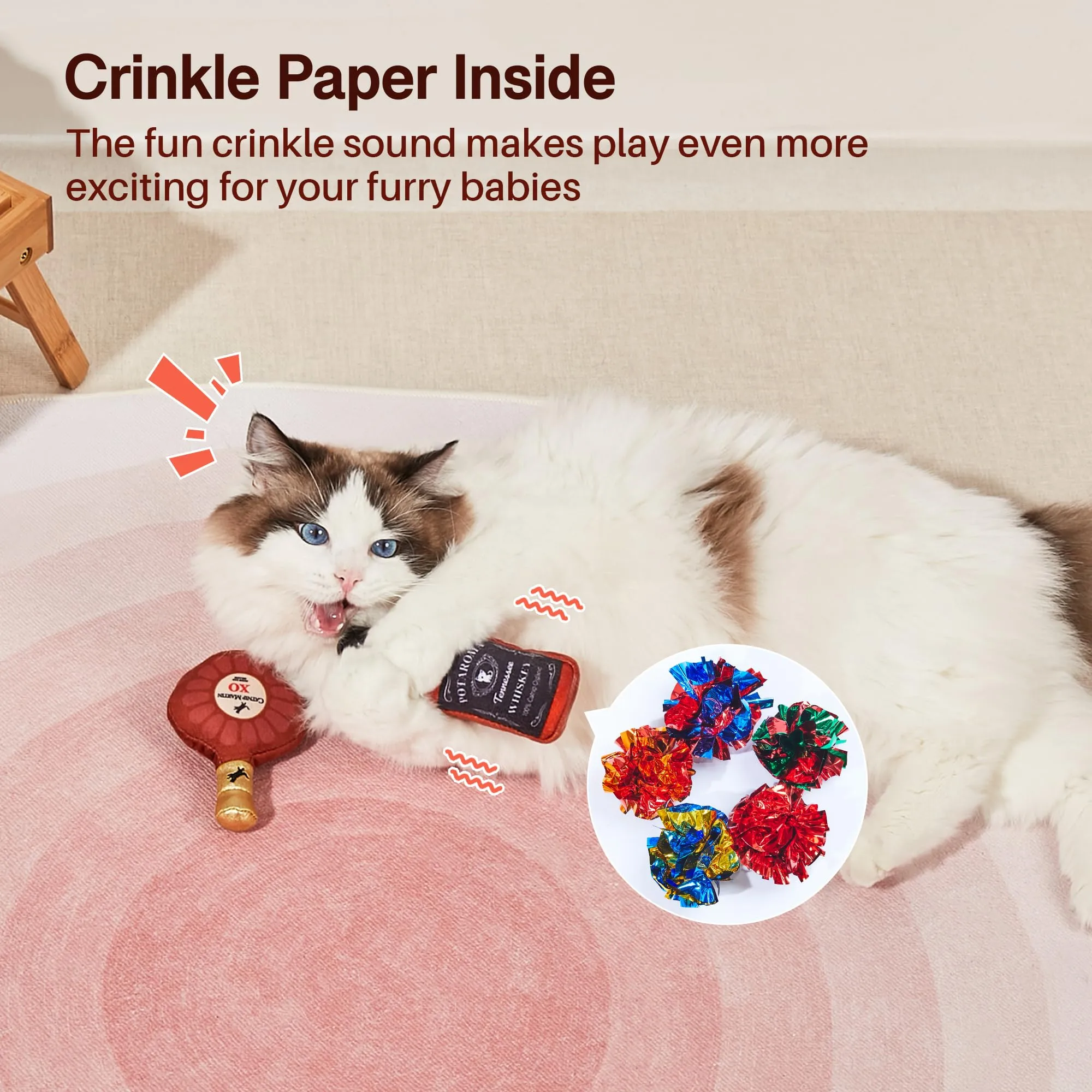 Potaroma Liquor-Simulation Cat Toys 2Pcs