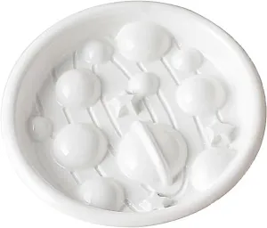 Slow Feeder Dogs Bowl for Large Medium Dogs,Dog Slow Feeder Bowl,Anti-Gulping Pet Slower Food Feeding Bowls Stop Bloat.(White)