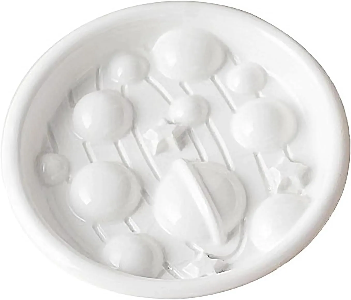 Slow Feeder Dogs Bowl for Large Medium Dogs,Dog Slow Feeder Bowl,Anti-Gulping Pet Slower Food Feeding Bowls Stop Bloat.(White)
