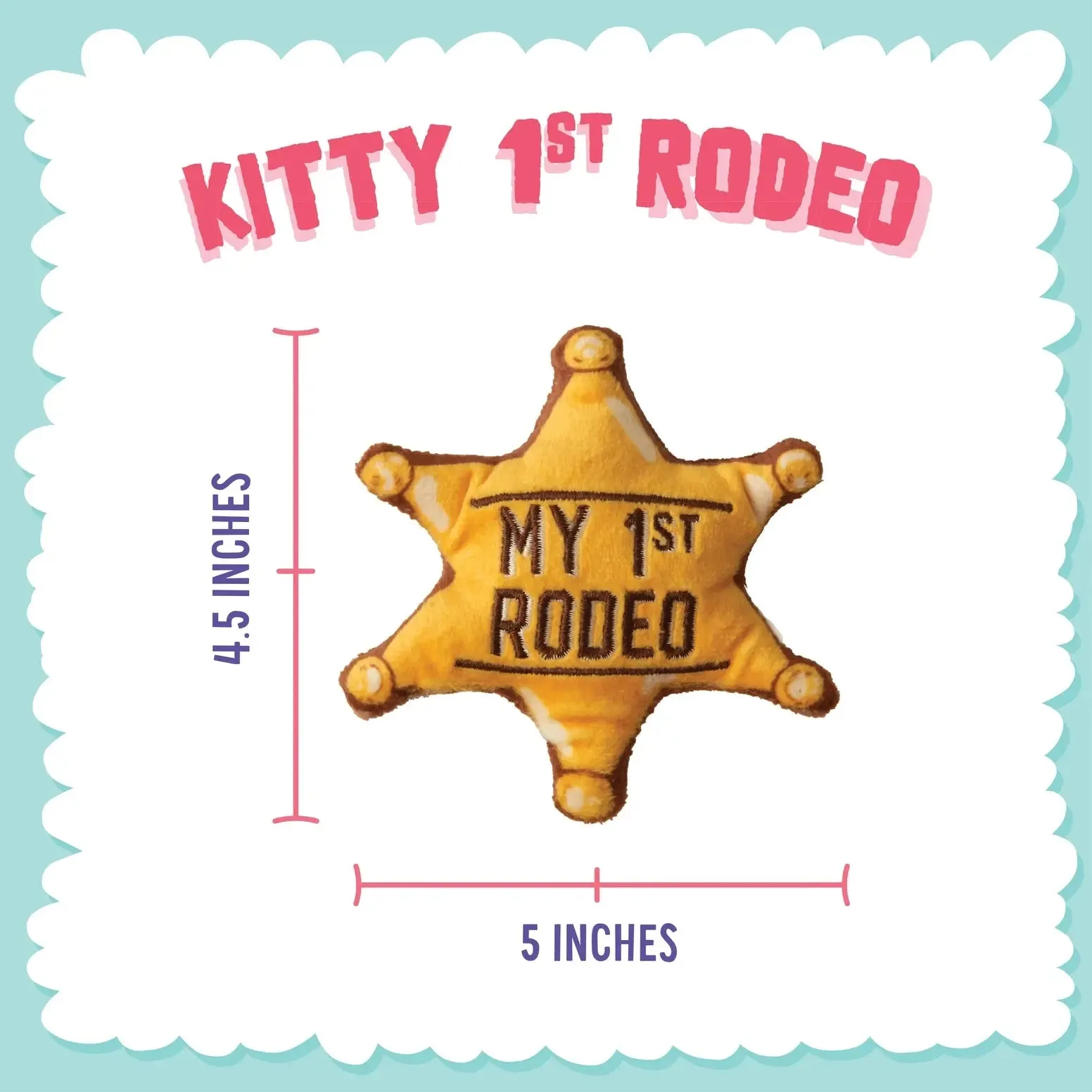 SnugArooz Kitty 1st Rodeo with Catnip Cat Toys